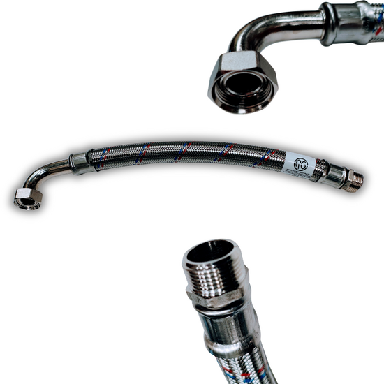 Flexibel met bocht DN19 M/F 3/4" 40cm