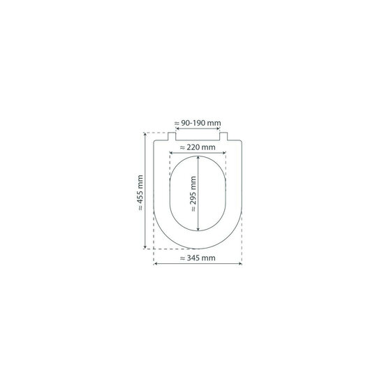 WC zitting wit D-shape SOFT-CLOSE &amp; QUICK-RELEASE