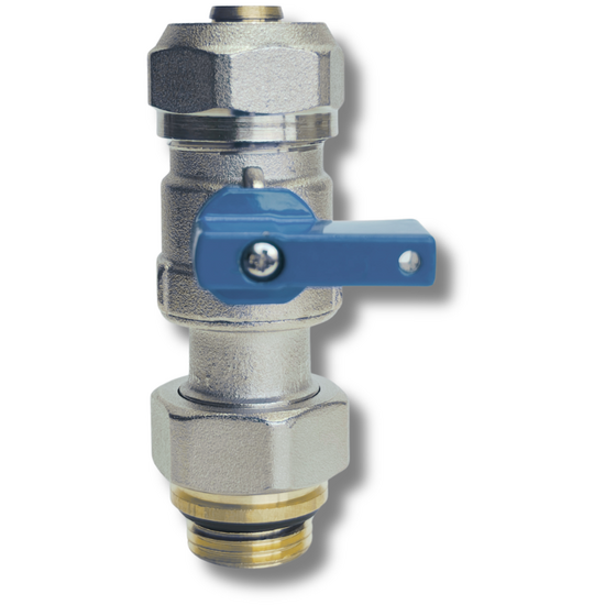 Blauwe grote mini bolkraan 1/2"-16mm