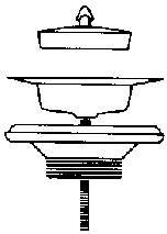 Sink drain strainer for utility sink 6/4"