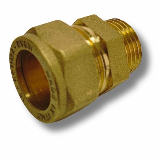 Puntstuk knelkoppeling recht 18x1/2"M