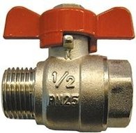 BOLKRAAN VOLLE DOORLAAT MF 3/4" VLINDERHENDEL
