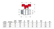 BOLKRAAN VOLLE DOORLAAT MF 3/4" VLINDERHENDEL