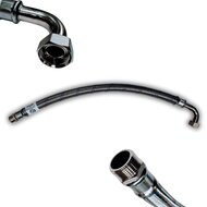 Flexibel met bocht M 1&uml;x 1&uml;F 80 cm DN25