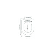 WC zitting wit D-shape SOFT-CLOSE &amp; QUICK-RELEASE