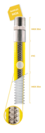 Gasflexibel RVS M/F 1/2" 75cm