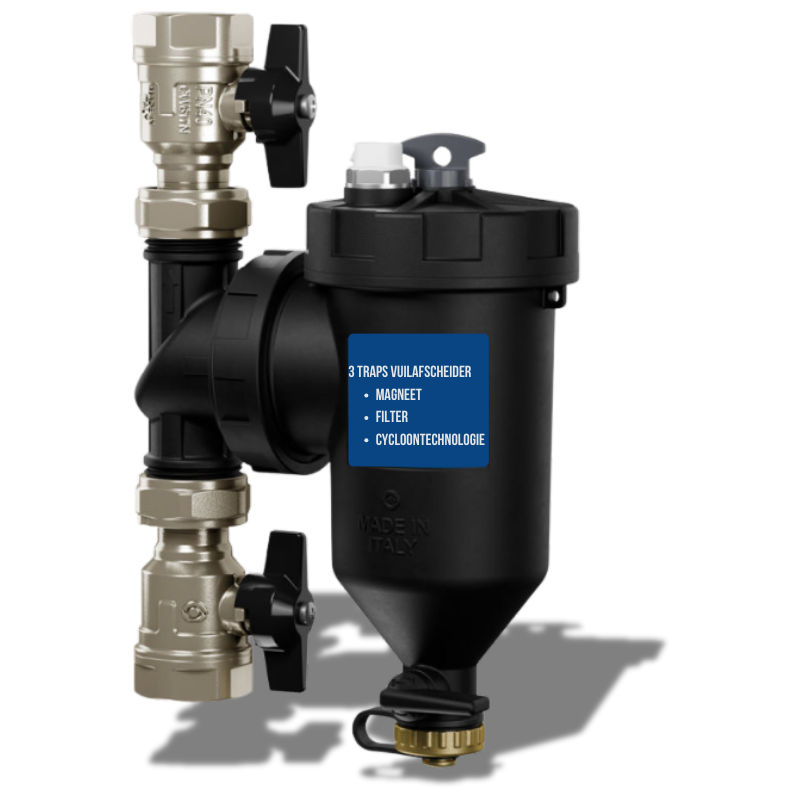 Magnetic Dirt Separator 3/4" Female x Female with Isolation Valves
