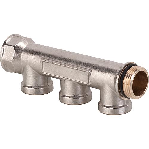 Warmgeperste verdeler 3/4" met 3x 1/2"