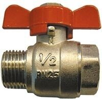 BOLKRAAN VOLLE DOORLAAT MF 3/4" VLINDERHENDEL
