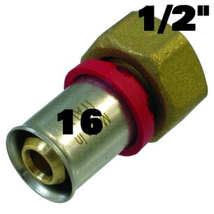 2 Delig pers puntstuk 1/2"F-16mm