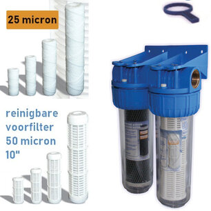 Duo filter 10" (Reinigbare filter + fijnfilter)