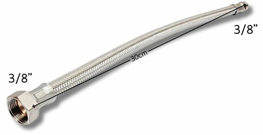 Flexibel M/F 3/8" x 3/8" M/F 30cm DN8