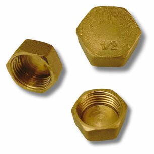 Hoed 1/2" Messing