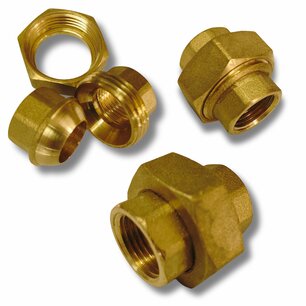 3 delige koppeling 3/4" F/F