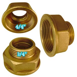 Messing reductie M/F 3/4" - 4/4"