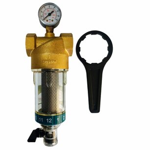 Waterfilter voor stadswater 4/4" F/F met manometer