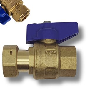 2-Piece Ball Valve Blue Handle 1" F/F