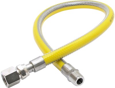 Gasflexibel RVS M/F 1/2" 150cm