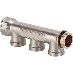 Warmgeperste verdeler 3/4" met 3x 1/2"